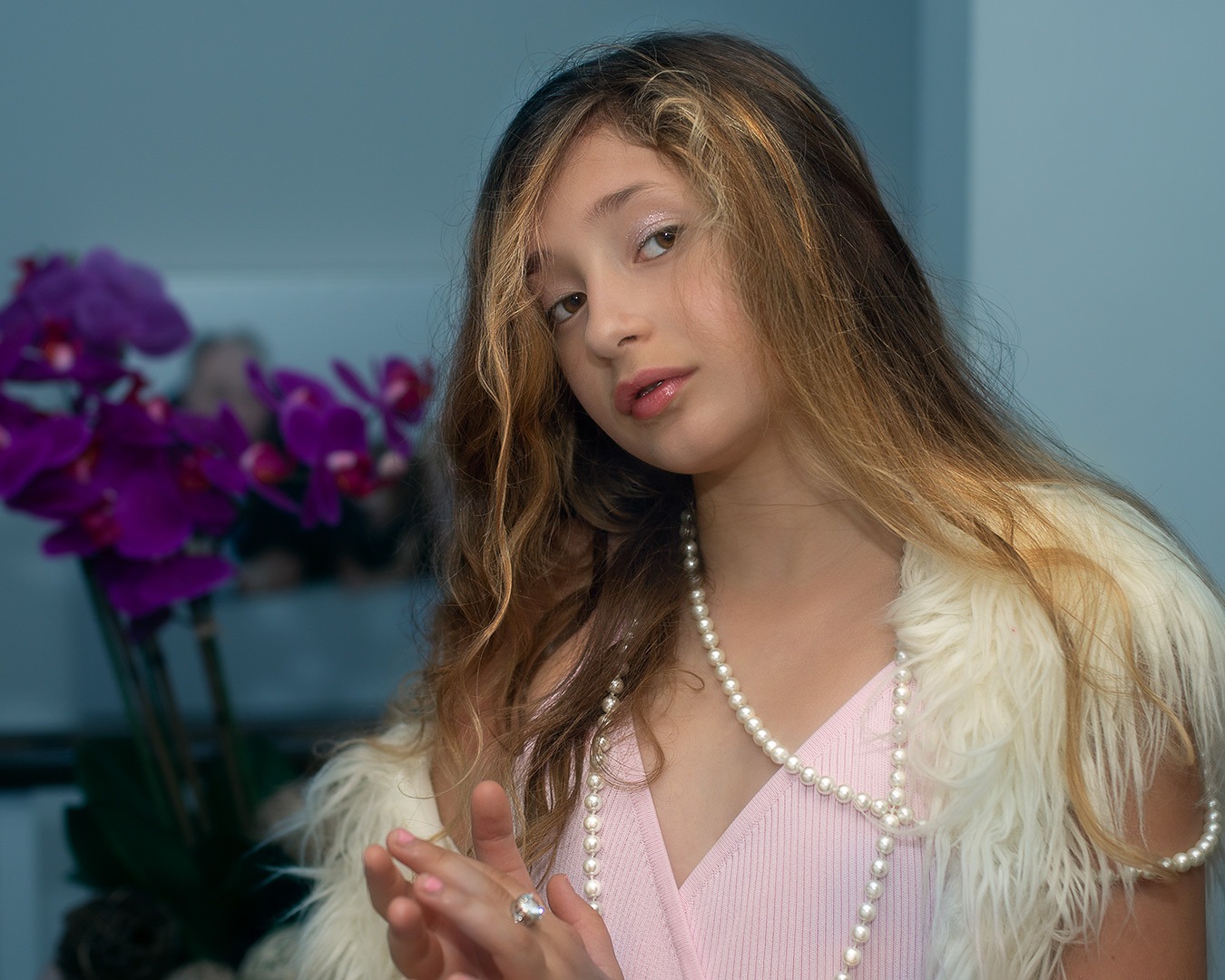 Girl posing for a fashion photoshoot